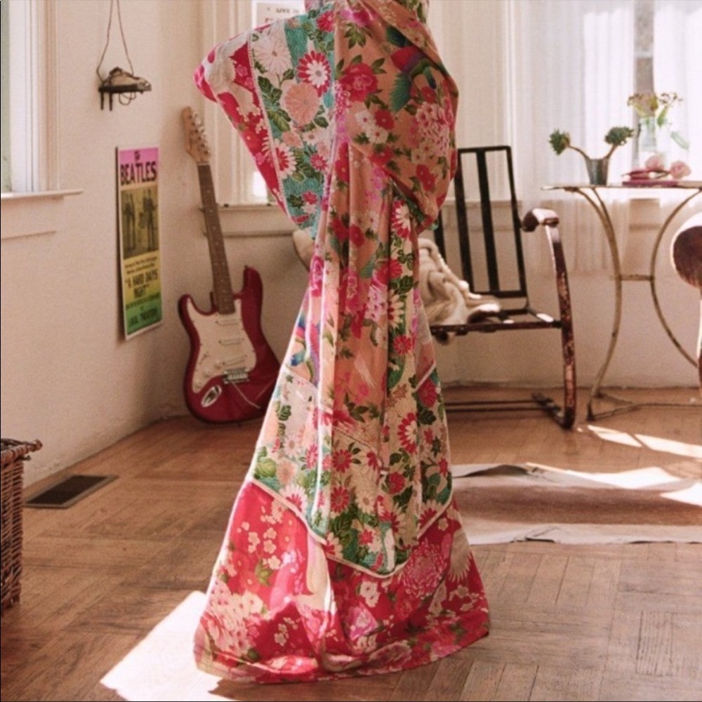 Spell designs Delilah patchwork maxi kimono ruby One Size brand new with tags - Picture 2 of 13